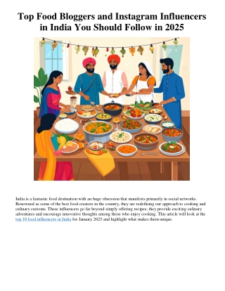 Best Food influencers in India in 2025