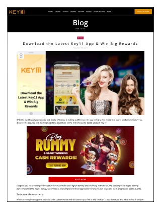Download the Latest Key11 App & Win Big Rewards