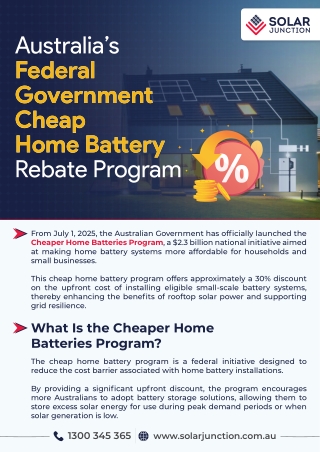 Australia’s Federal Government Cheap Home Battery Incentive Program