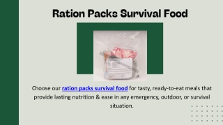Ration Packs Survival Food