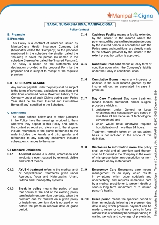 Get Insights into the Saral Suraksha Bima Policy Features from ManipalCigna