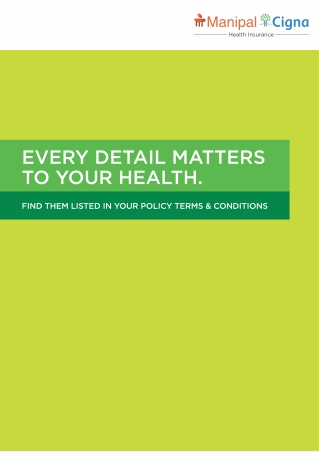 Understand Policy Guidelines with CriticalCare Terms & Conditions by ManipalCign