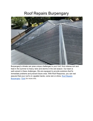 Roof Repairs Burpengary