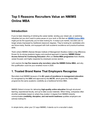 Top 5 Reasons Recruiters Value an NMIMS Online MBA (1)
