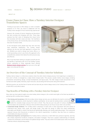 How a Turnkey Interior Designer Transforms Spaces