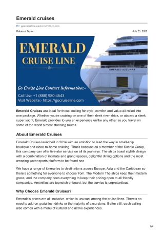 gocruiseline.com-Emerald Cruise Line