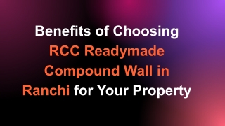 RCC Readymade Compound Wall in Ranchi