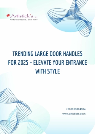 Trending Large Door Handles for 2025 – Elevate Your Entrance with Style