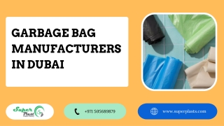 Garbage Bag Manufacturers in Dubai PDF