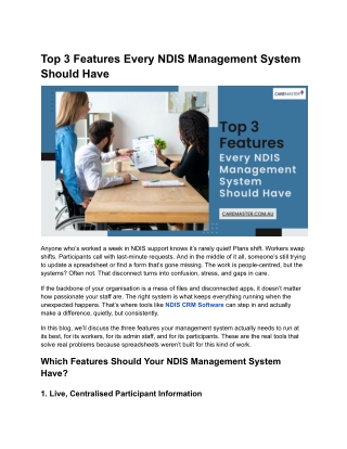 Top 3 Features Every NDIS Management System Should Have
