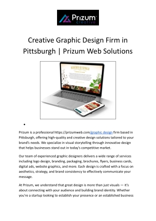 Creative Graphic Design Firm in  Pittsburgh _ Prizum Web Solutions (2)