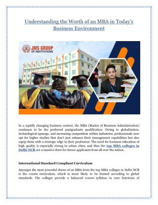 Understanding the Worth of an MBA in Today's Business Environment