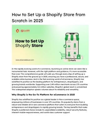 How to Set Up a Shopify Store from Scratch in 2025