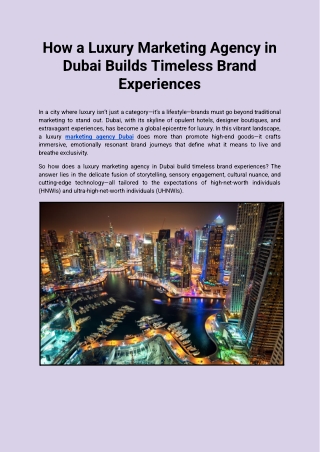 How a Luxury Marketing Agency in Dubai Builds Timeless Brand Experiences.docx