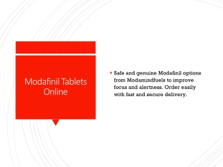 Modafinil Tablets Online | Genuine & Safe Purchase Guide
