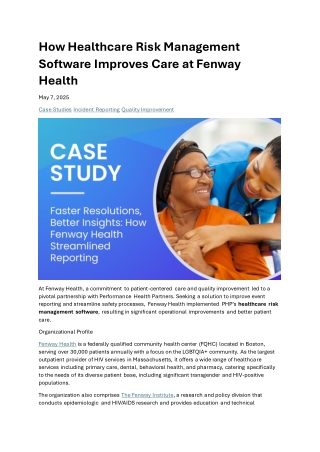 Healthcare Risk Management Software