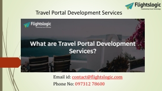 Travel Portal Development Services