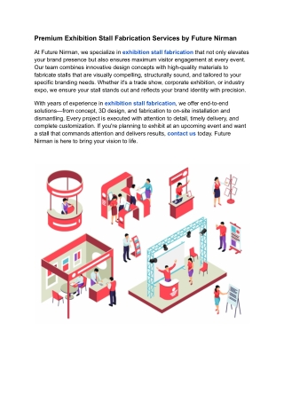 Premium Exhibition Stall Fabrication Services by Future Nirman