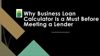 Why Every Business Owner Should Use a Business Loan Calc Before Borrowing