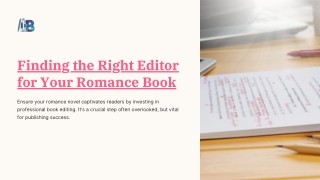 How to Find the Right Editor for Your Romance Book