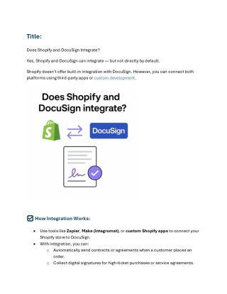 Does shopify and docusign integrate
