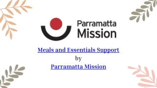 Meals and Essentials Support by Parramatta Mission