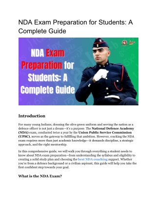 NDA Exam Preparation for Students_ A Complete Guide