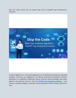 Skip the Code_ Build Your AI Dream App with a ChatGPT App Development Company 1