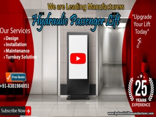Hydraulic Passenger Lift Suppliers in Chennai