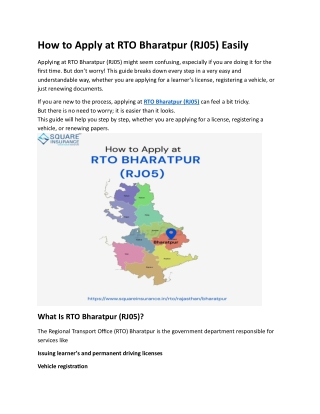 How to Apply at RTO Bharatpur