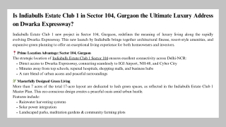 Is Indiabulls Estate Club 1 in Sector 104, Gurgaon the Ultimate Luxury Address on Dwarka Expressway (2)