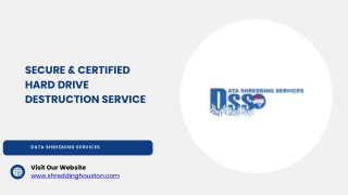 Secure & Certified Hard Drive Destruction Service