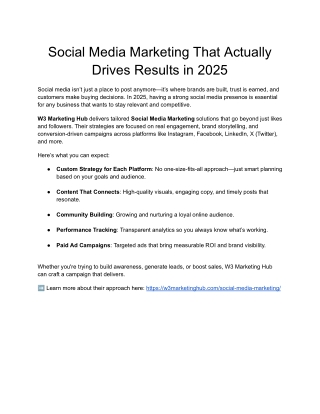 Social Media Marketing That Actually Drives Results