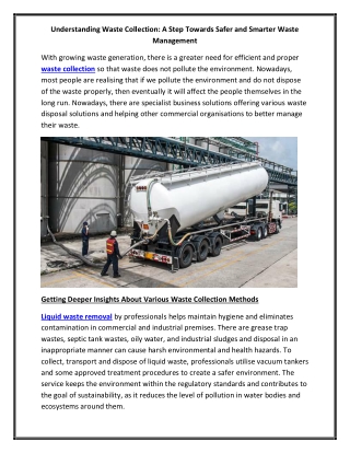 Understanding Waste Collection A Step Towards Safer and Smarter Waste Management