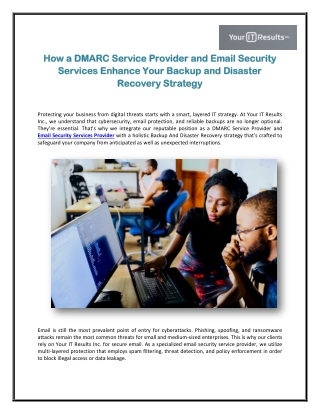 How a DMARC Service Provider and Email Security Services Enhance Your Backup and Disaster Recovery Strategy