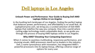 Dell laptops in Los Angeles