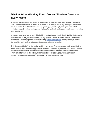 Top Photographers in Hyderabad | What A Story