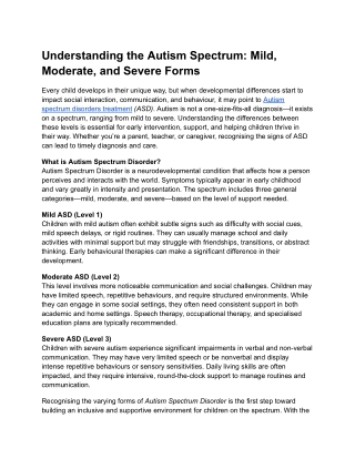 Understanding the Autism Spectrum_ Mild, Moderate, and Severe Forms