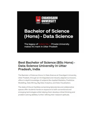 BBA in Branding and Advertising at Chandigarh Univervsity