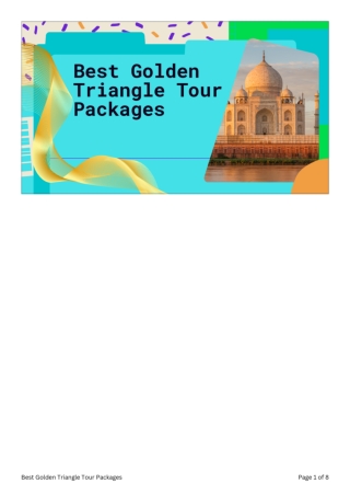 Best Golden Triangle Tour Packages
