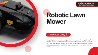 Wombat Joey II – The Future of Lawn Care with Robotic Technology