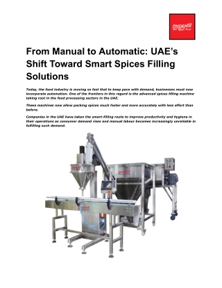 From Manual to Automatic_ UAE’s Shift Toward Smart Spices Filling Solutions