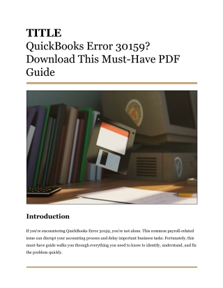 QuickBooks Error 30159_ Download This Must-Have PDF Guide