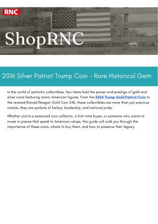 2016 Silver Patriot Trump Coin – Rare Historical Gem