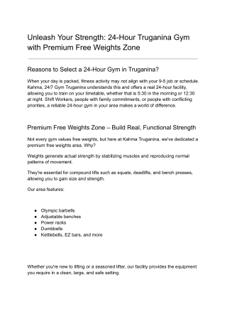 Unleash Your Strength_ 24-Hour Truganina Gym with Premium Free Weights Zone