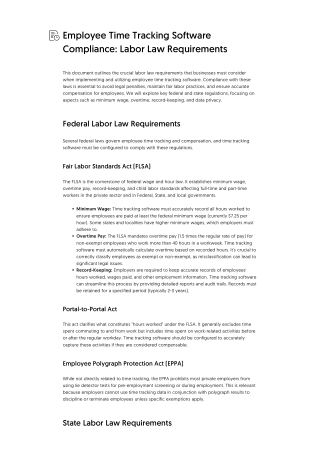Employee Time Tracking Software Compliance_ Labor Law Requirements
