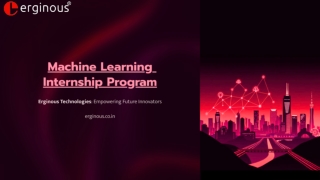 Machine Learning Internship Program in India| Erginous Technologies