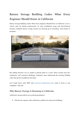 Battery Storage Building Codes_ What Every Engineer Should Know in California
