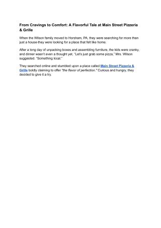 From Cravings to Comfort_ A Flavorful Tale at Main Street Pizzeria & Grille