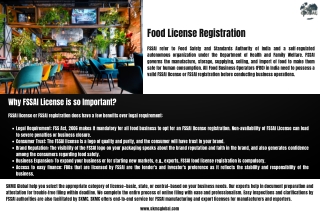 Food License Registration